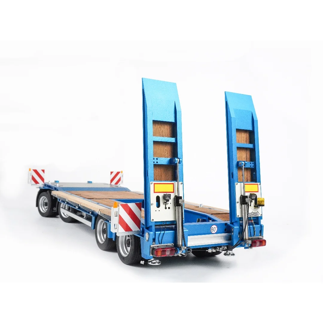 Rimorchi telecomandati per rimorchio idraulico completo RC a 4 assi in metallo CUT 1/14 con portellone posteriore leggero per modello di auto volcanti per camion trattore