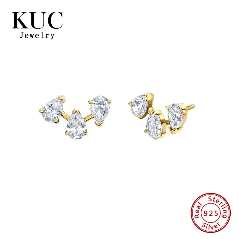 

Light Luxury 925 Sterling Silver Stud Earring Designer 18k Gold Plated Fine Jewelry Unique Zircon Trendy Earrings