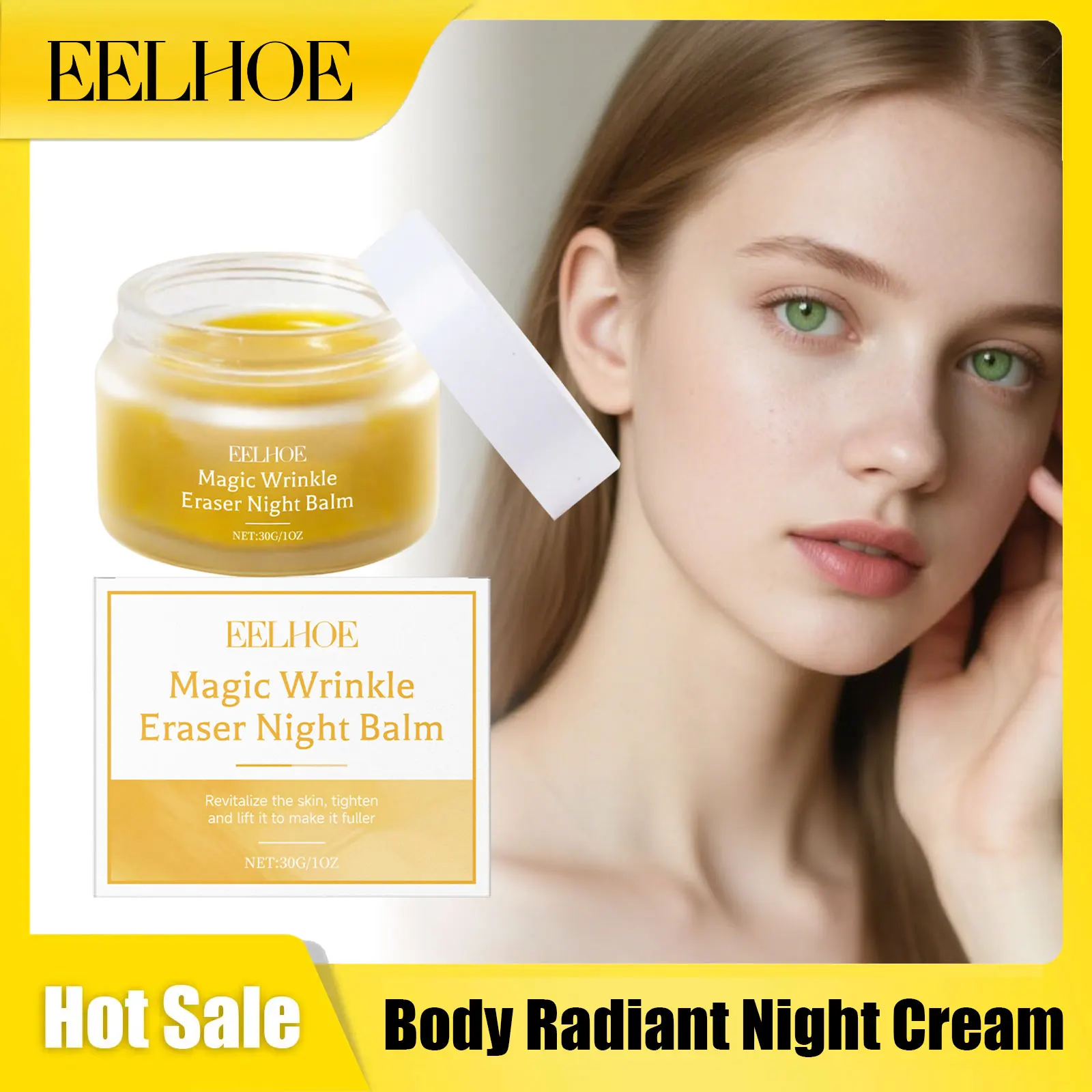 

EELHOE Facial Firm Night Creams Deep Hydration Improve Elasticity Reduce Fine Lines Improve Dullness Brighten Face Nourish Cream