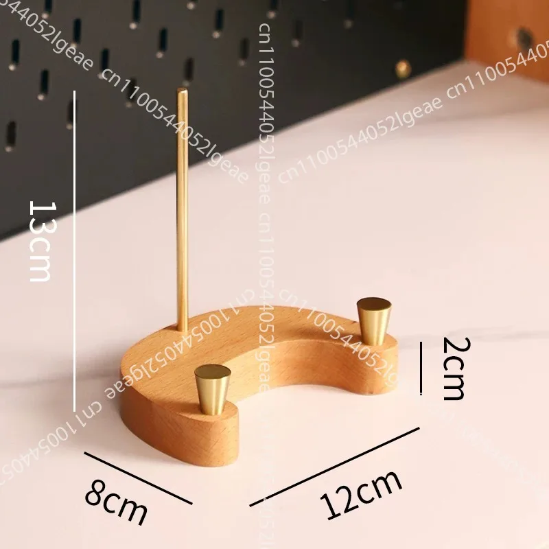 High-end plate display stand, tea cake porcelain plate, round ornament, storage shelf, coffee cup, saucer, black walnut tray.