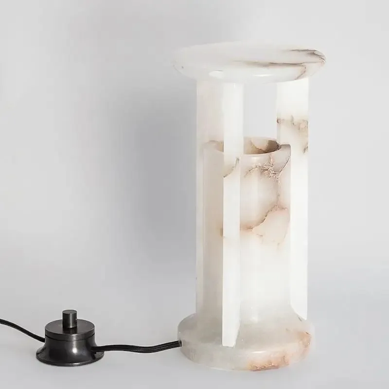 

Minimalist imported snowflake stone table lamp bedroom bedside atmosphere night