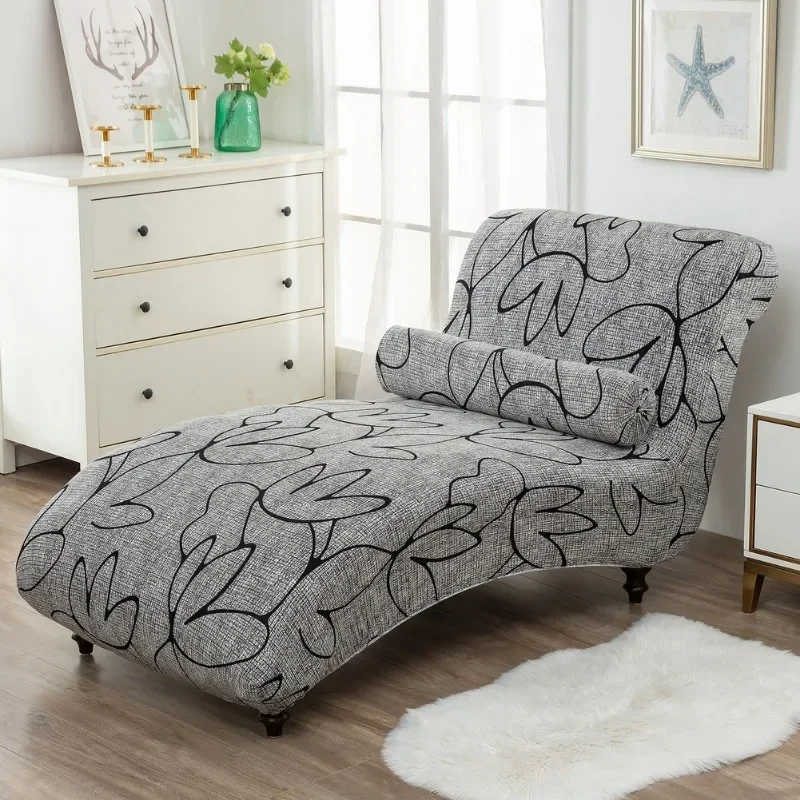Stretch Armless Chair Protective Cover Elastic Velvet Chaise Longue Cover Sofa Bed Armcair Slipcovers Home Living Room Decor