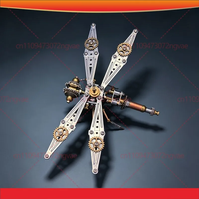 DIY Steampunk Mechanical Dragonfly E Insect Assembling Package Handmade Craft Table Ornament