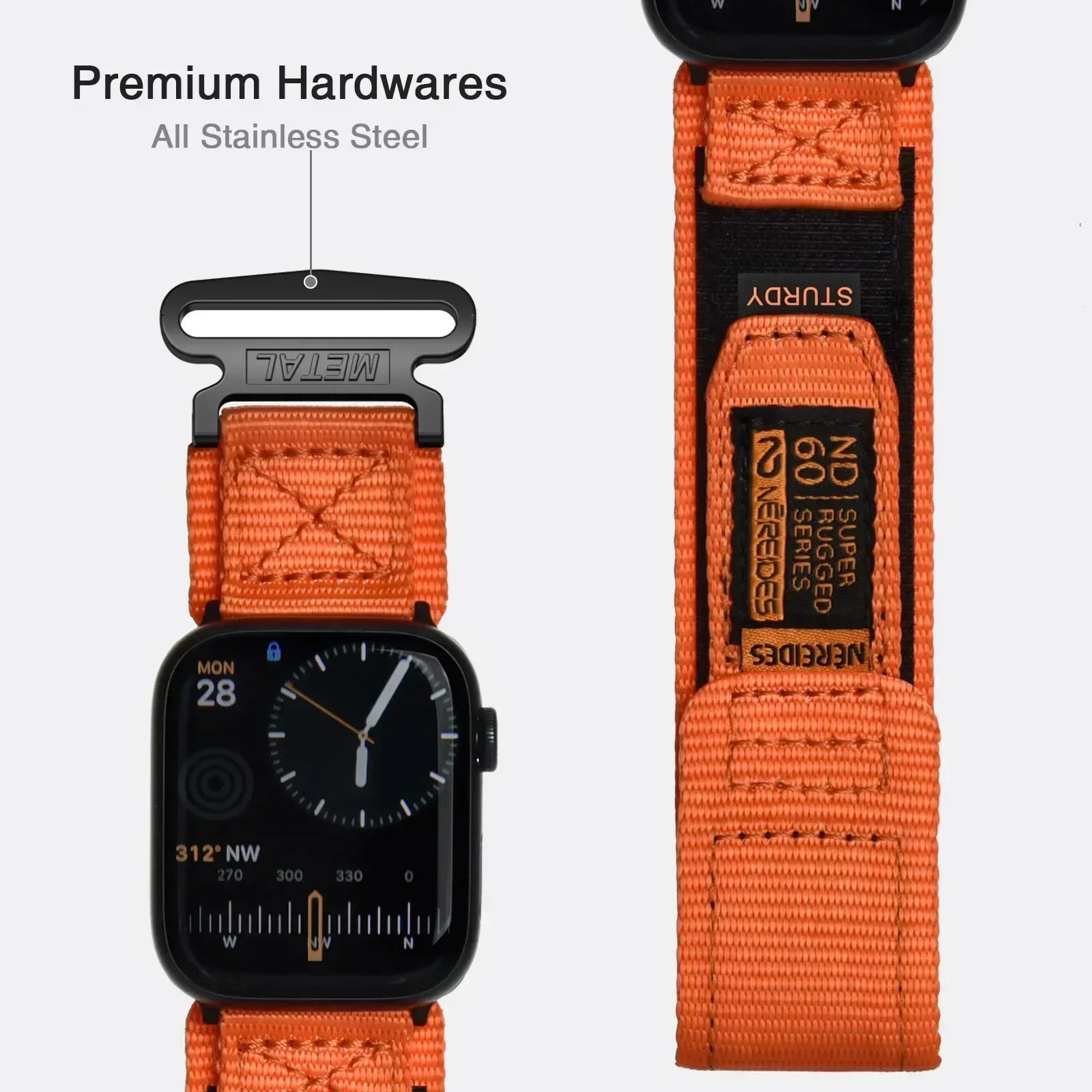 NEW Sports Nylon Strap for Apple Watch Band Ultra 2 49mm 46mm 42mm 45/44/41mm 40mm Bracelet for Iwatch Series 10 9 8 7 6 SE 5 4