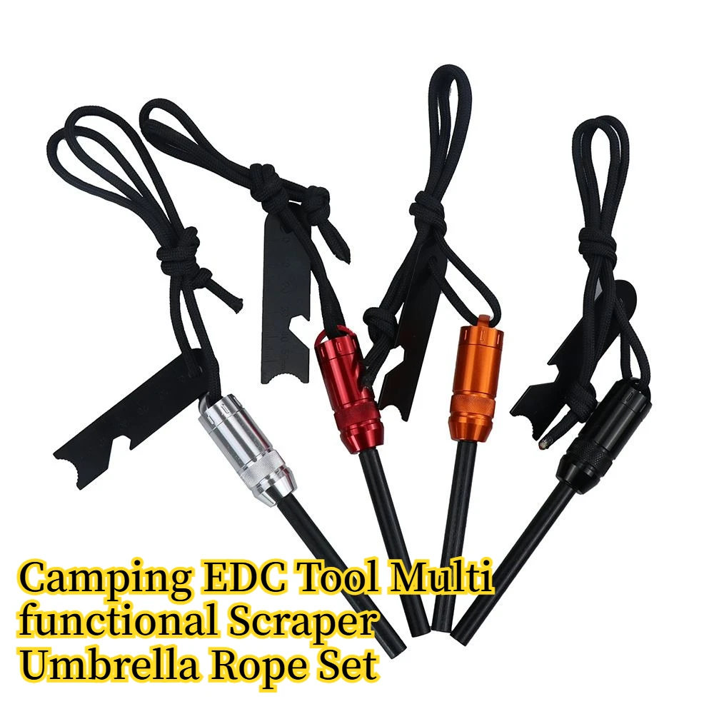 

Outdoor Mini Storage Compartment Flint Magnesium Stick Set Camping Hiking Survival EDC Tool Multifunctional Emergency Kit