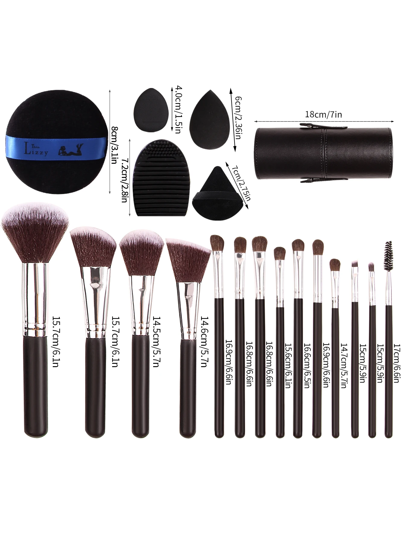 27 stücke Set Kombination 14 Make-up Pinsel Sets + 11 stücke Schwamm Set + 1 stücke Wasch objekte + 1pcspu Leder Make-up Pinsel Aufbewahrung eimer