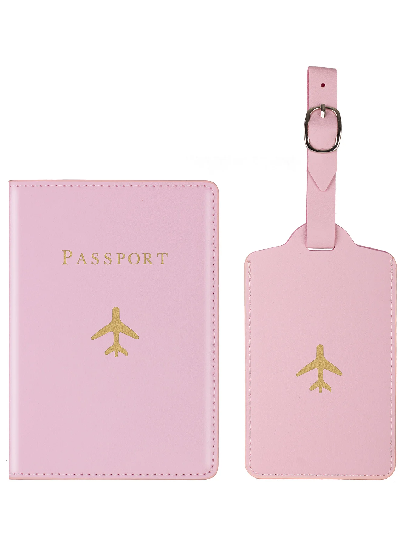 2pcs/set Passport Cover Case And Luggage Tag Set, Travel Passport Holder Wallet, Women Men Luggage Accessories