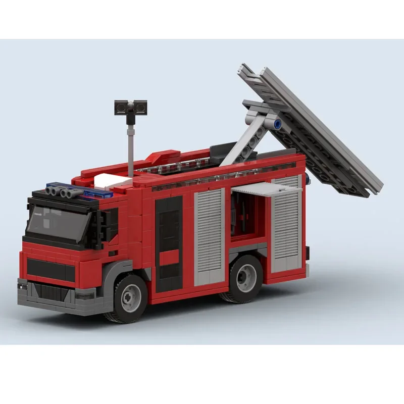 

Building Block MOC-48672 Fire Emergency Vehicle Truck Construction Model Ornament 547PCS Children's Birthday Gift Christmas Toy