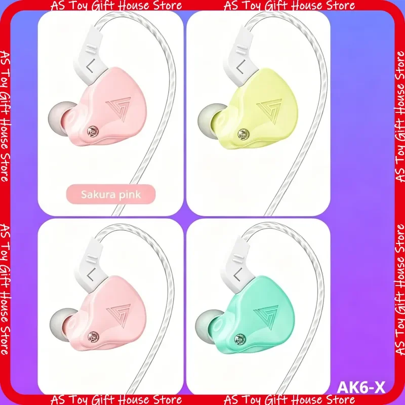 QKZ AK6 X Hifi-Kopfhörer mit starkem Bass, In-Ear-Kopfhörer mit Kabel und Mikrofon für Musikgenuss, tägliche Unterhaltung, für Audio-Enthusiasten