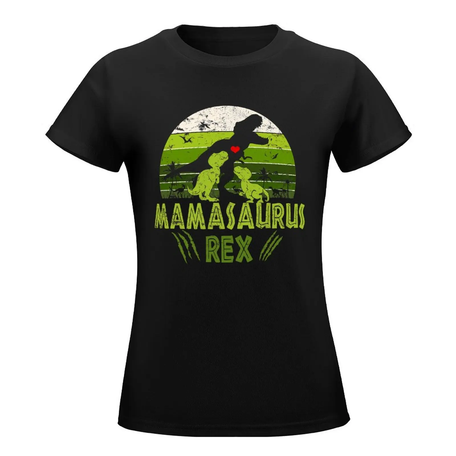 Mamasaurus Rex T-Shirt funny Blouse Womens clothing