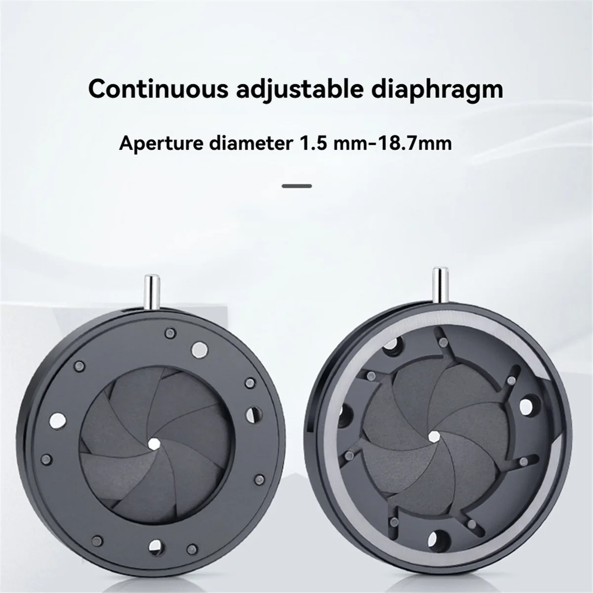 ABXHH 1.5-18.7MM Apertur Manual Diafragma Iris Mekanis Dapat Disesuaikan Diafragma Iris untuk Kamera Digital Mikroskop Iris SK18.7