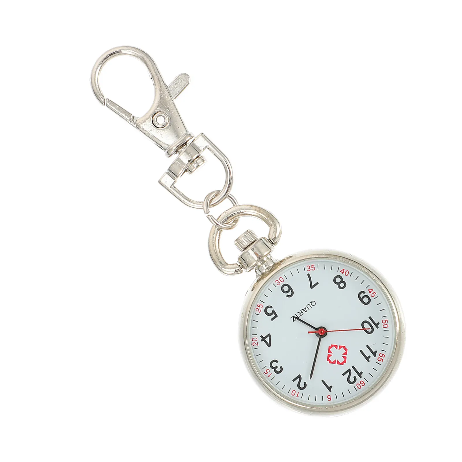 

1 шт. Карманные часы из сплава с крупными цифрами для медсестер и пожилых людей, прочные, портативные, белые, стальные, для медсестер