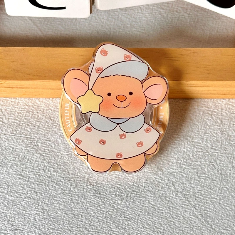 Милый мультяшный магнитный кронштейн для подушки безопасности, съемный ручной вращающийся и растягивающийся настольный кронштейн для девочек