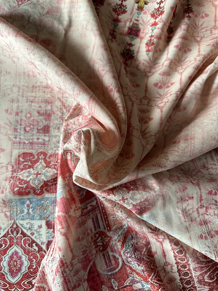 2024 ยุโรปและอเมริกา CROSS Border ผู้หญิงชุดใหม่ V คอเซ็กซี่พิมพ์ขนาดใหญ่ Hem การค้าต่างประเทศชุด