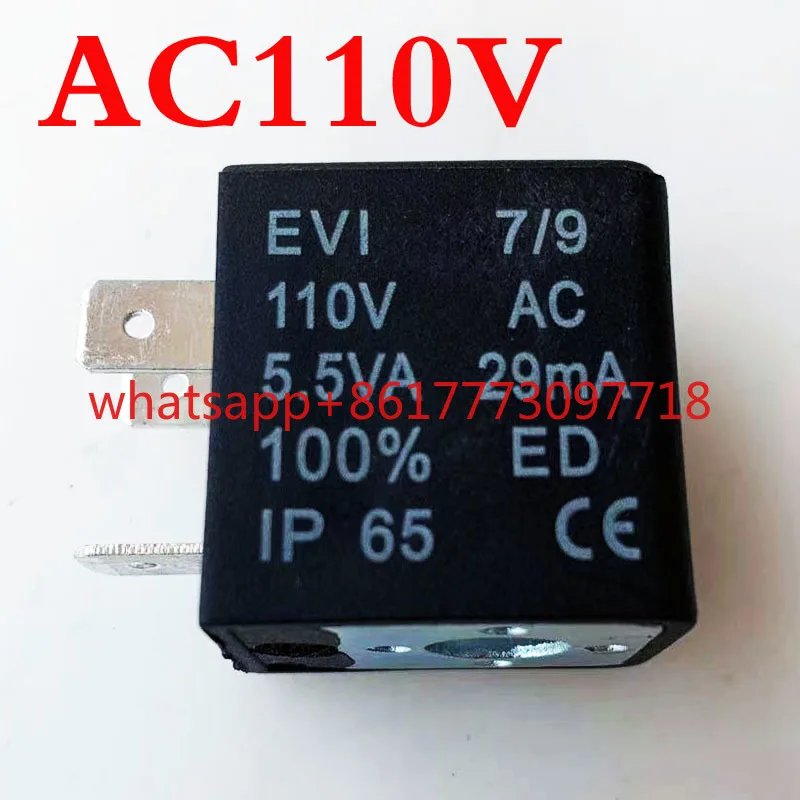 Electromagnetic valve coil EVI 7/9 IP65 AC380V AC220V DC24V AC110V plug