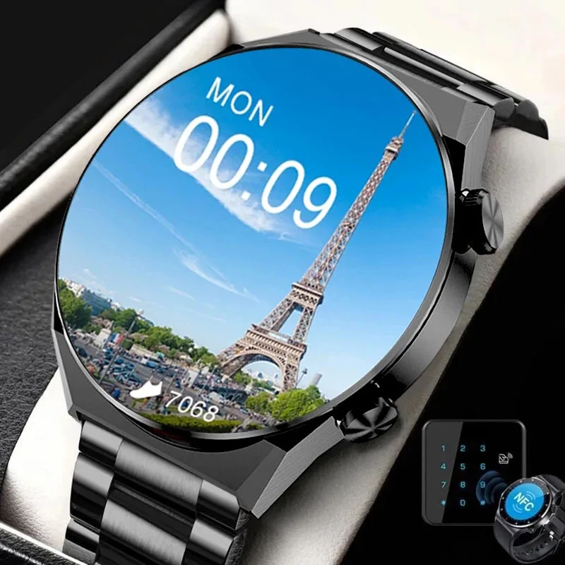 

New Men Smart Watch 454*454 Screen Sports NFC Access Control Smartwatch Bluetooth Call Clock Waterproof For Men 2023