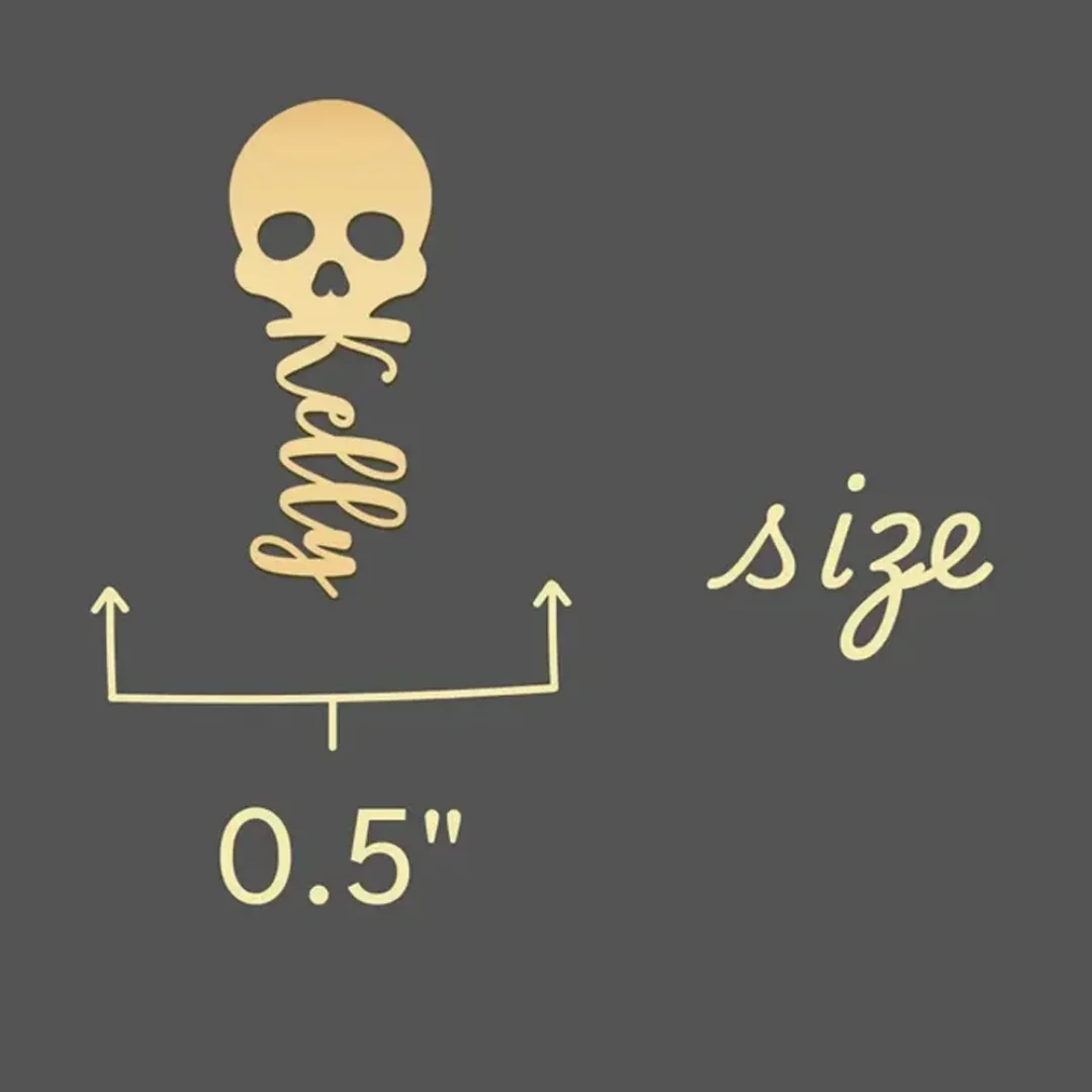مخصص الجمجمة قلادة شخصية اسم Engrav القوطية نمط داينتي سلسلة مجوهرات فريدة هدية للرجال النساء منفعل الموضة الحاضر