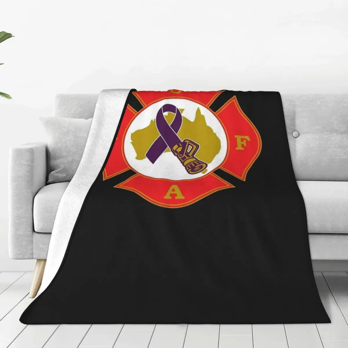 Firefigthter Cancer Foundation Australia Four Seasons Universal Blanket Air-Conditioned Room Can Be Laid Halloween Gifts