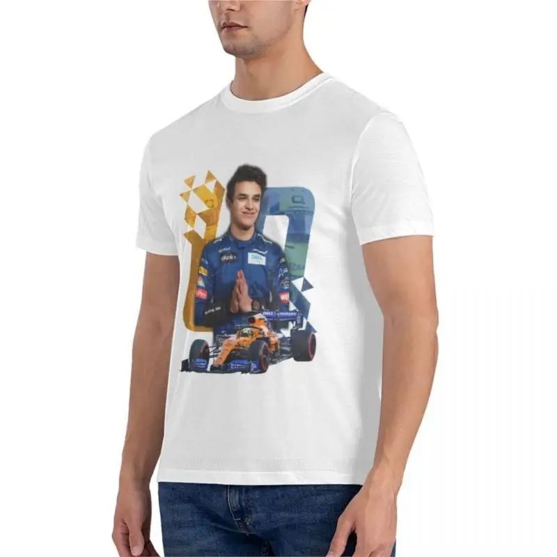 men cotton t-shirt Lando Norris #4 - racing design Essential T-Shirt mens graphic t-shirts funny sweat shirts summer top tees