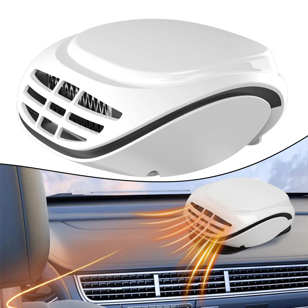 DC 12V Portable Car Heater 2 In 1 Windshield Defroster Demister 120W Heating Fan One-Touch Operation Wide Coverage Car Accessory