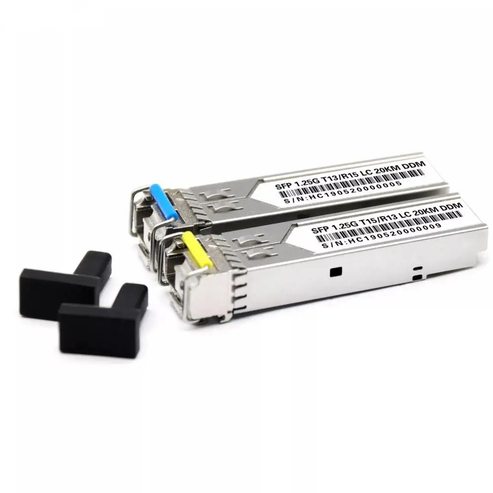 SFP 1.25G WDM BIDI Fiber Transceiver SMF MMF LC SC Simplex Duplex 1000Base Mini Gigabit Ethernet Optical OEM SFP Module Router