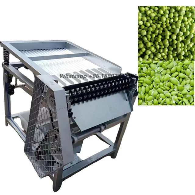 High Quality Electric Motor Soybean Pea Broad Bean Sheller Peeling Machine Stainless Steel High Productivity