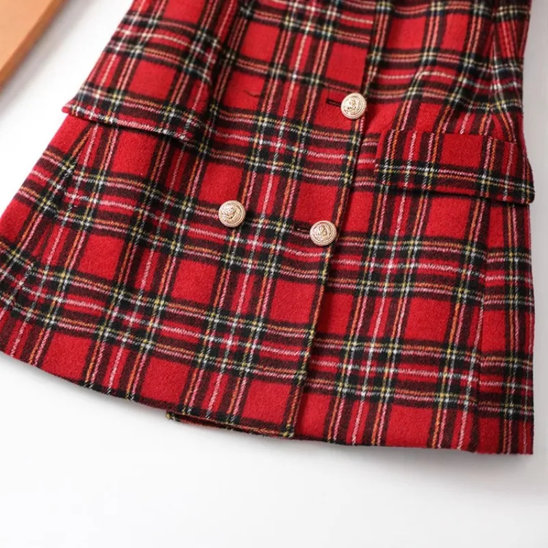 Nuova giacca da abito piccola da strada hipster giacca da donna europea americana plaid collage cotone traf пиджак жletidhe