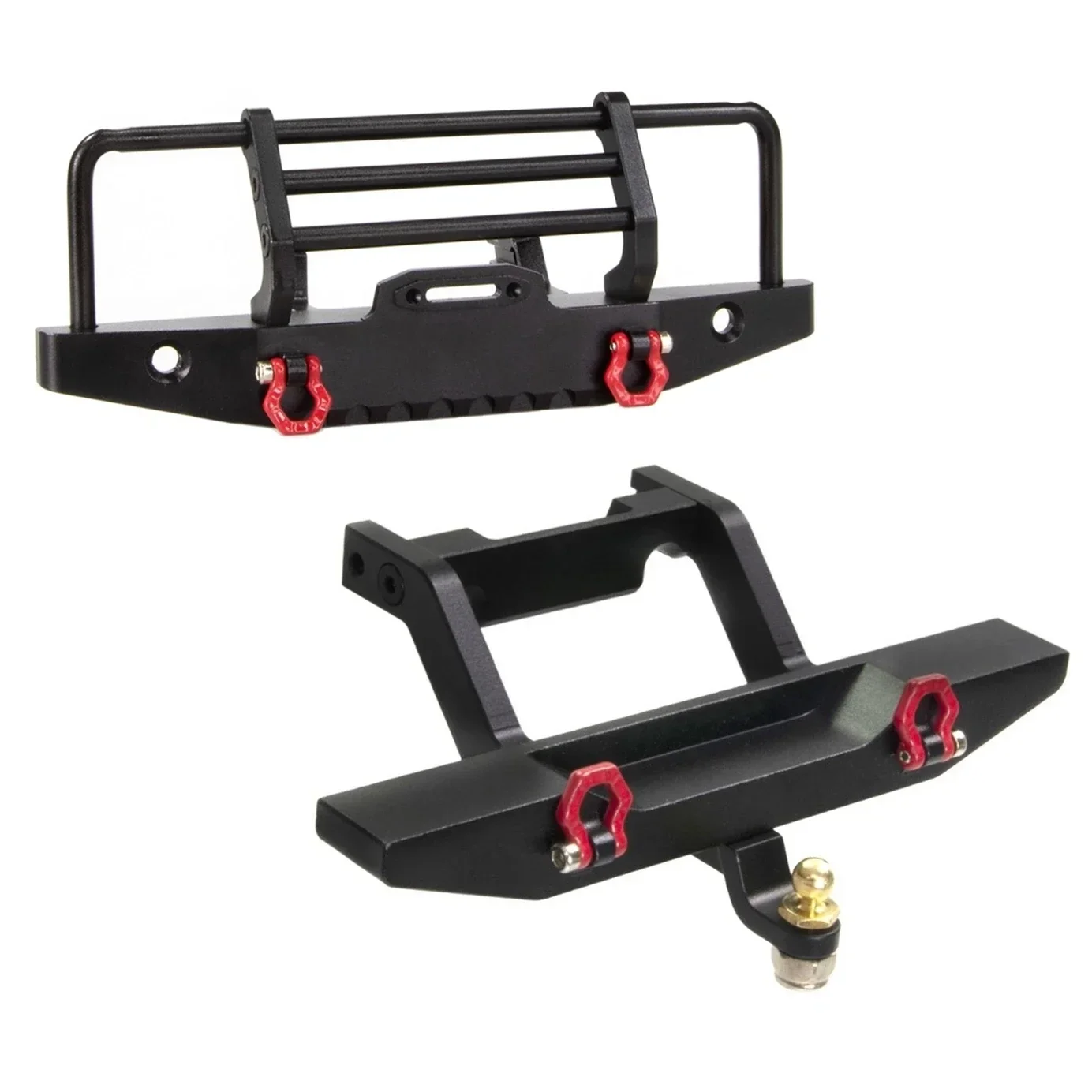 TRX4M Metal Front and Rear Bumper with Tow Hook for TRX4M Defender 1/18 RC Crawler Car Upgrade Parts Accessories