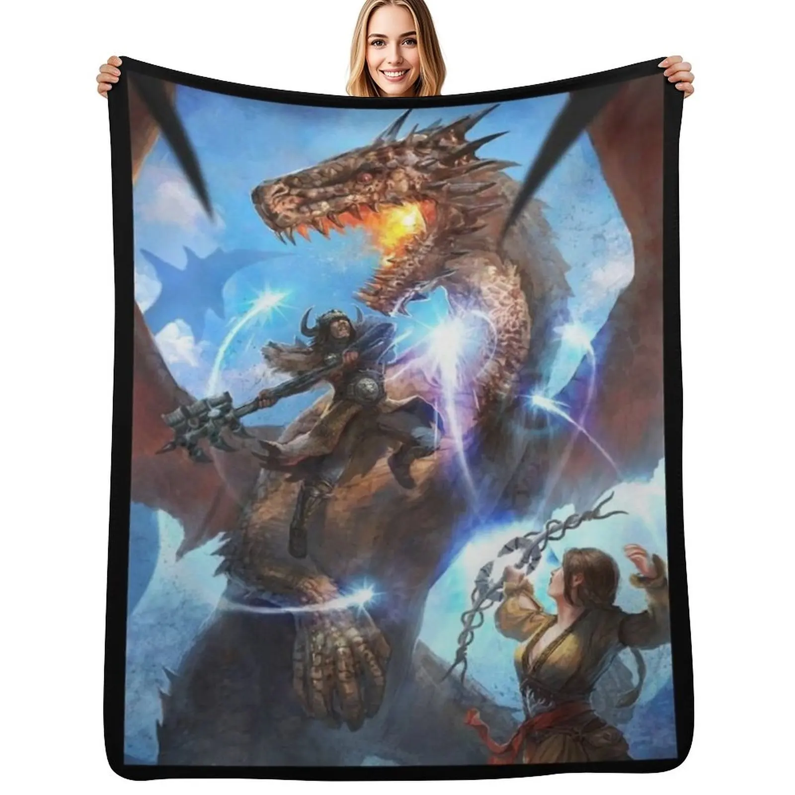 Dragons Dogma 2 Throw Blanket Sofa Quilt blankets ands Soft Plaid manga Personalized Gift Winter beds Blankets