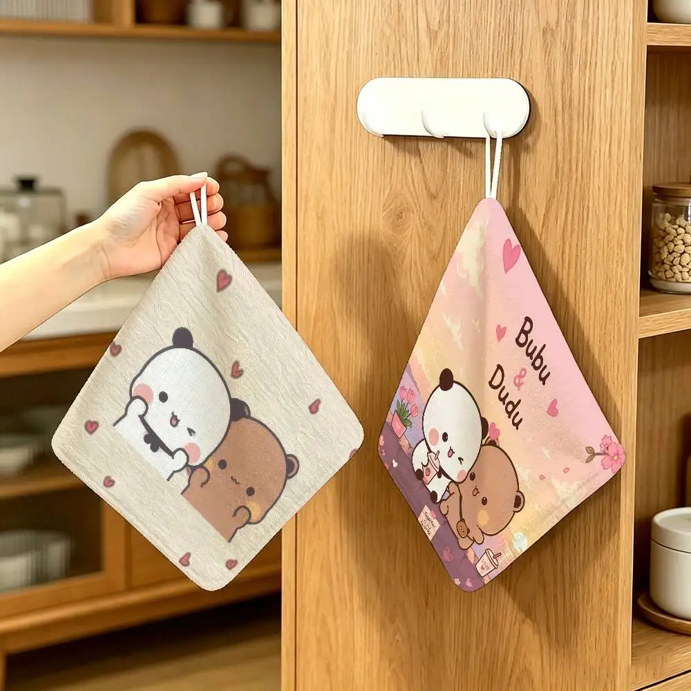 Bubu And Dudu Hanging  Polyester Cotton Daily Towel Hanging Kitchen Hand Wiping Cloth Durable for Whole House Use