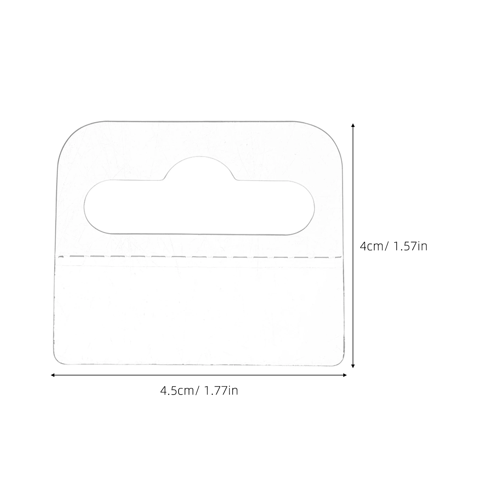 300 قطعة عرض البضائع الصغيرة خطاف لاصق واضح ذاتية اللصق شنق علامات التبويب مع فتحة ثقب للمجوهرات العناصر الحرفية البلاستيك