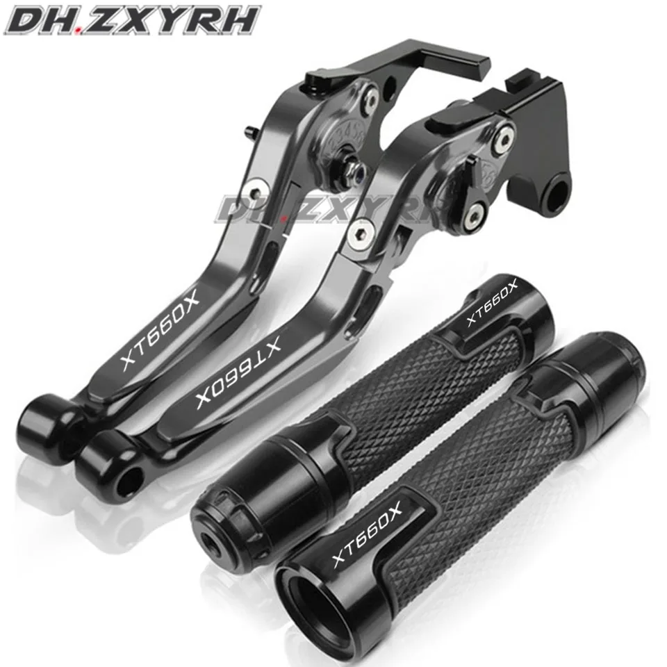 For Yamaha XT660 XT660R XT660X XT 660 R/X 2004-2013 Adjustable Brake Clutch Lever Foldable Handle Hand Grips Set 2012 2011 2010
