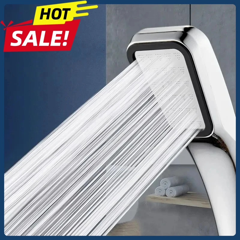 

Ручная душевая лейка с 300 отверстиями, квадратная, с функцией экономии воды, эффект дождя, насадка для ванной комнаты