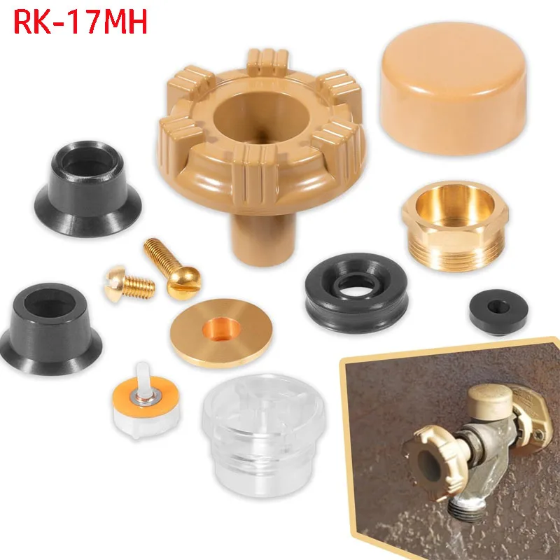 

RK-17MH Repair Kit Metal Handle Repair Kit Replacement Part for Woodford Model 17 Outdoor Faucet, Prevent Leaking Frost-Proof