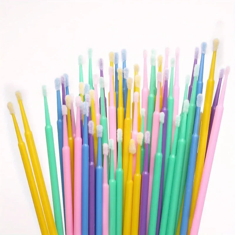 100Pcs/packs Used for makeup and eyelash cleaning mini cotton swab for easy and precise application of eyelash adhesive grafting