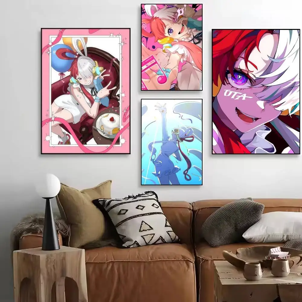 1pc Anime One Piece Uta Posters HD Print Vintage Wall Art Decor for Home Study Room
