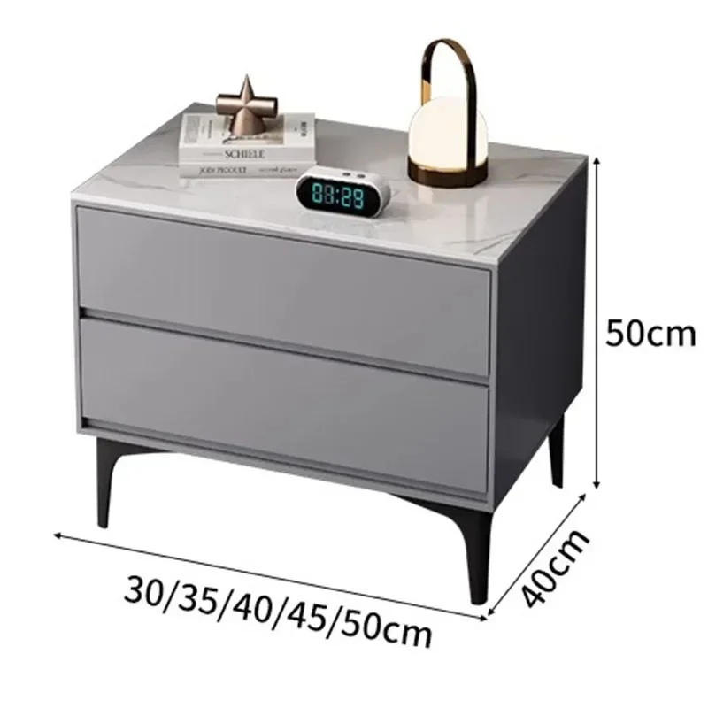 Mesa de centro de madera, mesita de noche, sala de estar nocturna pequeña, gabinete de almacenamiento bajo, gabinetes abiertos de diseño, Mini mesas auxiliares, CTG-058 lateral