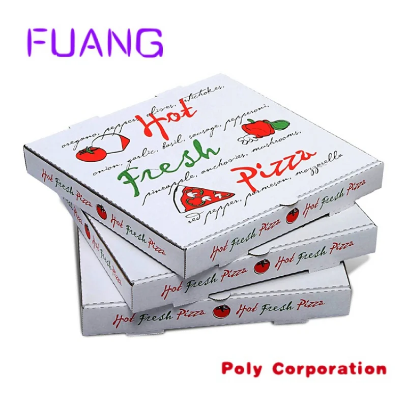 Custom  Manufacturers Custom Printed 8 10 12 Inch 33 Cm Brown Corrugated Packaging Takoyaki French Fries Chicken For Pizza Paper