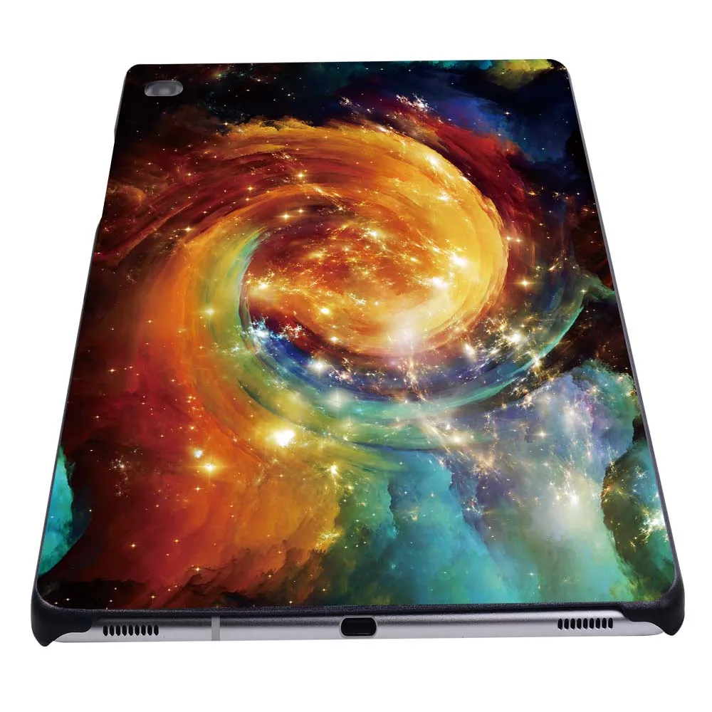 삼성에 적합한 갤럭시 탭 A7 라이트 8.7/탭 A7 10.4/탭 A 8.0/A 10.5/A 10.1/A 9.7/A A6 10.1 스페이스 프린트 백 쉘 커버 태블릿 케이스