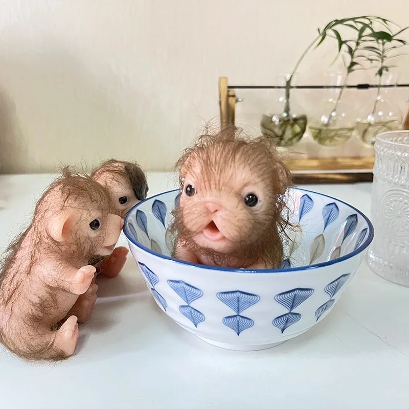 5inch Soft Solid Full Body Silicone Puppy Cute Realistic Reborn mini Dogs Doll Toys Children Photography Props Delicate Dog Doll