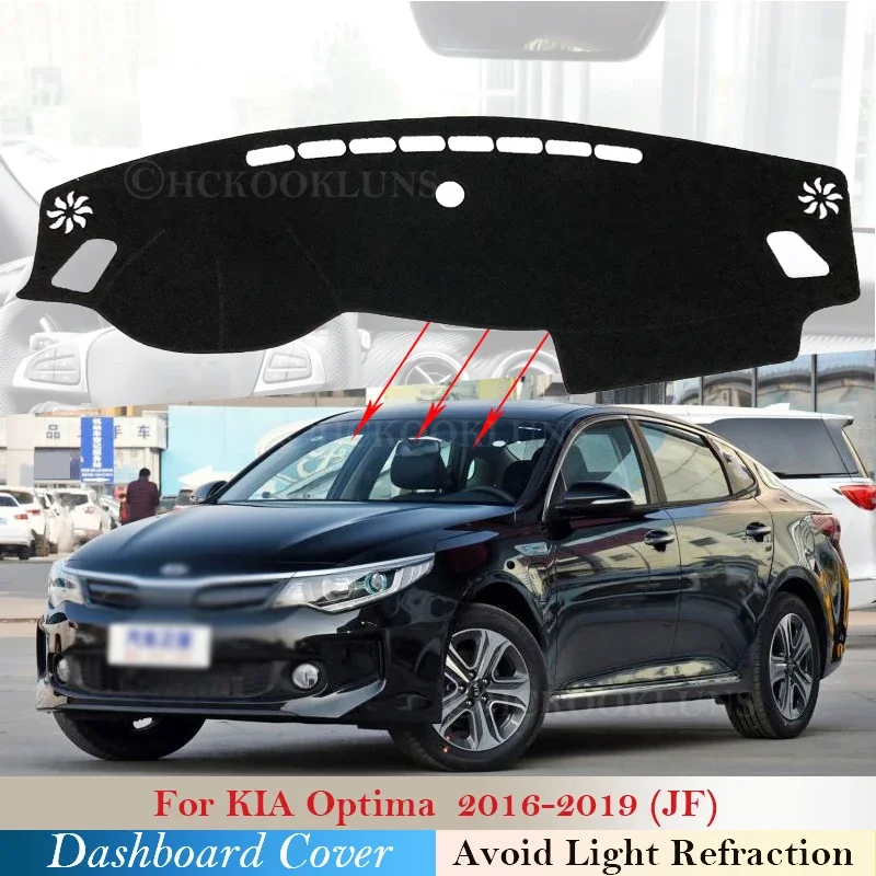 

Dashboard Cover Protective Pad for KIA Optima JF 2016 2017 2018 2019 K5 Car Accessories Dash Board Sunshade Anti-UV Carpet