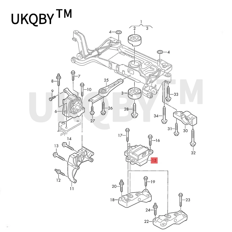 Car Engine gearbox rubber 2010Vol ksw age nTi gu an2018Wave box suspension fixing bracket rubber pad