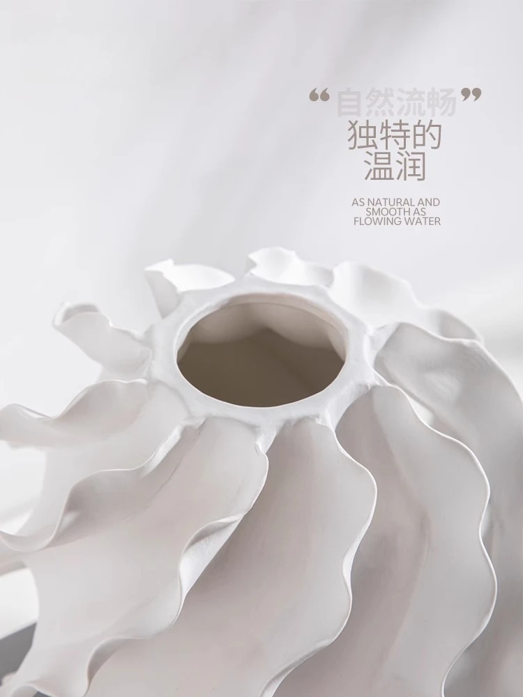 مزهرية سيراميك حديثة بسيطة تشكيلة زهور يدوية الصنع ديكور منزلي أدوات زهور زينة مدخل غرفة المعيشة #5