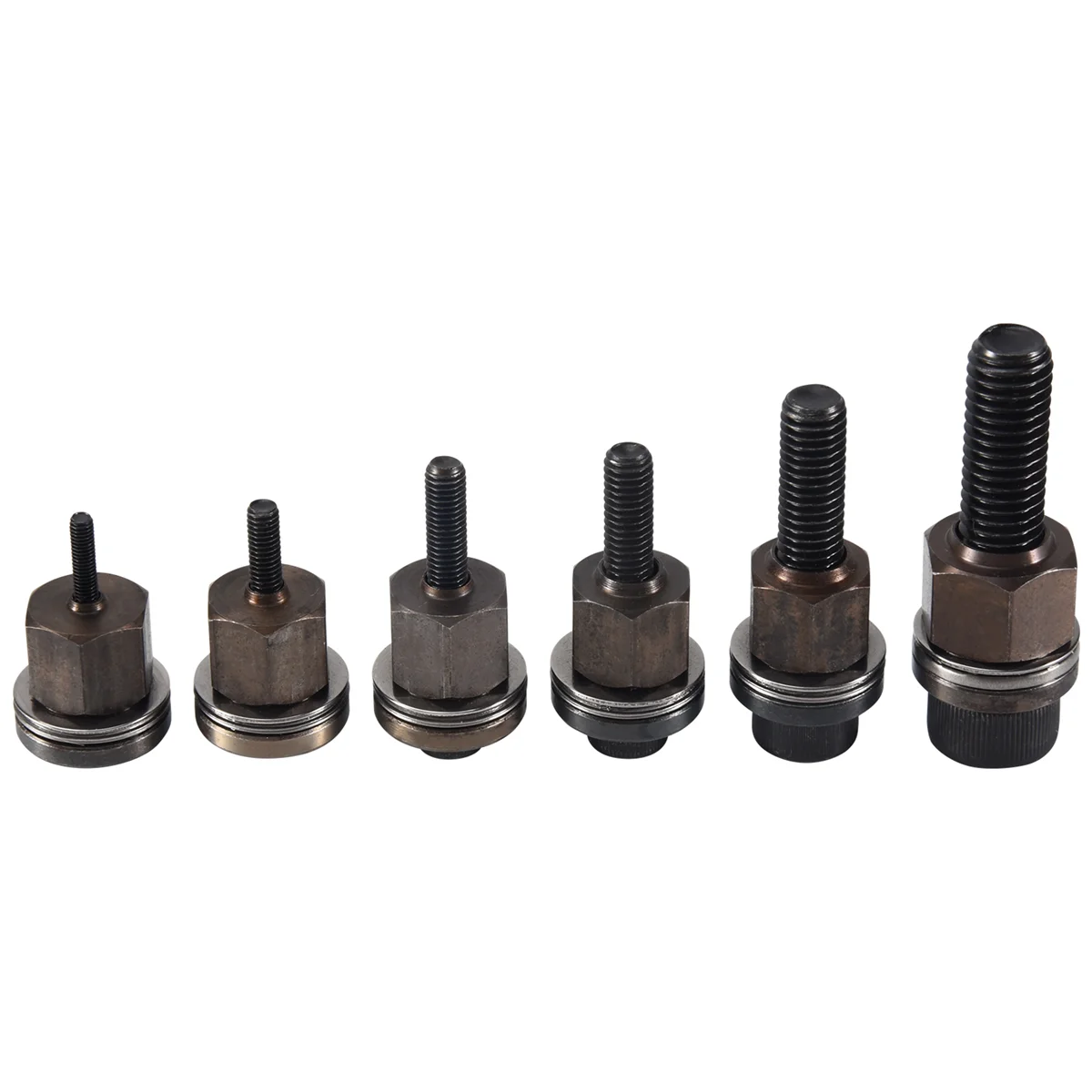 6Pcs Hand Rivet Nut Head Nuts Simple Installation Manual Riveter Rivnut Tool Accessory for Nuts M3 M4 M5 M6 M8 M10