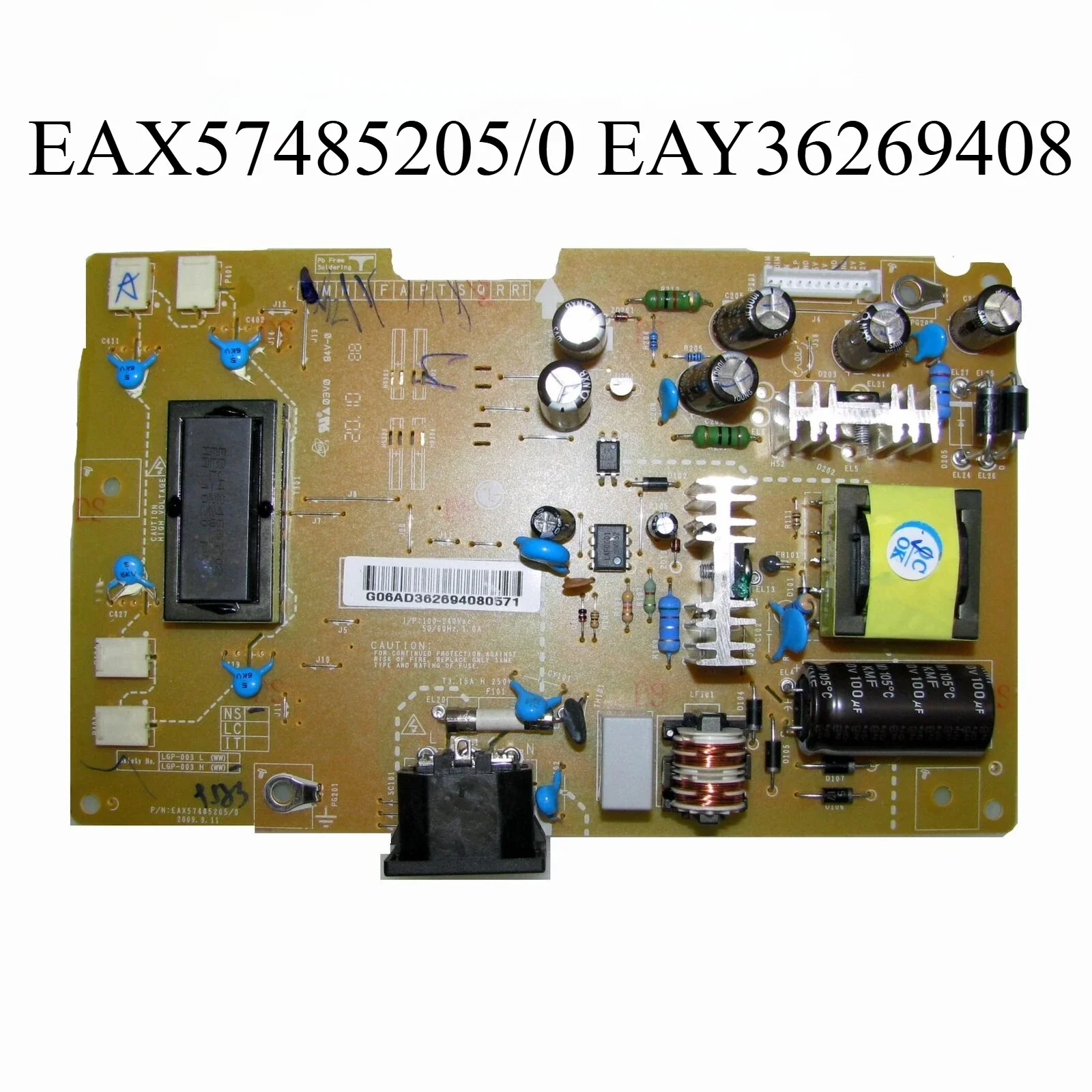 

Original EAX57485205/0 EAY36269408 LGP-003H Power Supply Board / Backlight Inverter is for W2053TP-PF W2053TP