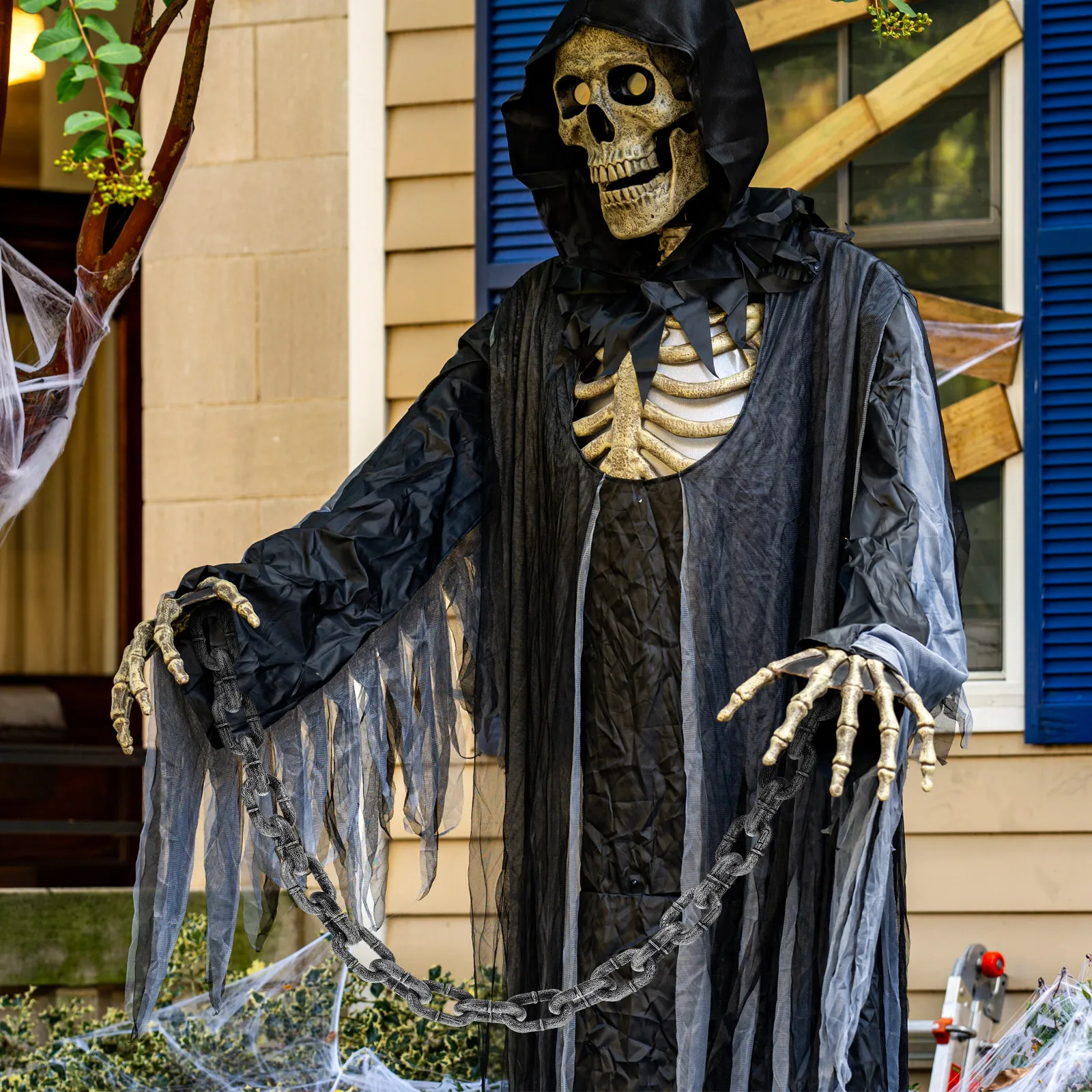 

Пластиковая цепь для Хэллоуина, 1 м, декор для вечеринки, реквизит для сцены, оформление костюмов, имитация декораций для дома с привидениями, декоративный аксессуар