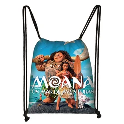 Moana Print coulisse Boy Girl Bags donna borsa per la spesa di grande capacità zaino Casual per adolescenti borse da viaggio portatili