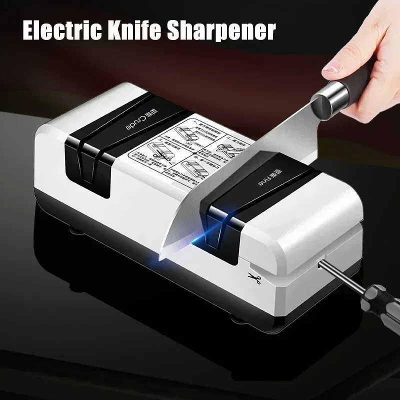 

Multi functional electric knife sharpener with four in one quick sharpening function electric knife sharpener for home use