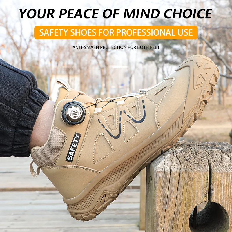 Rotating buckle construction site, agricultural, garden, safety shoes, labor shoes, protective shoes, anti-smashing,