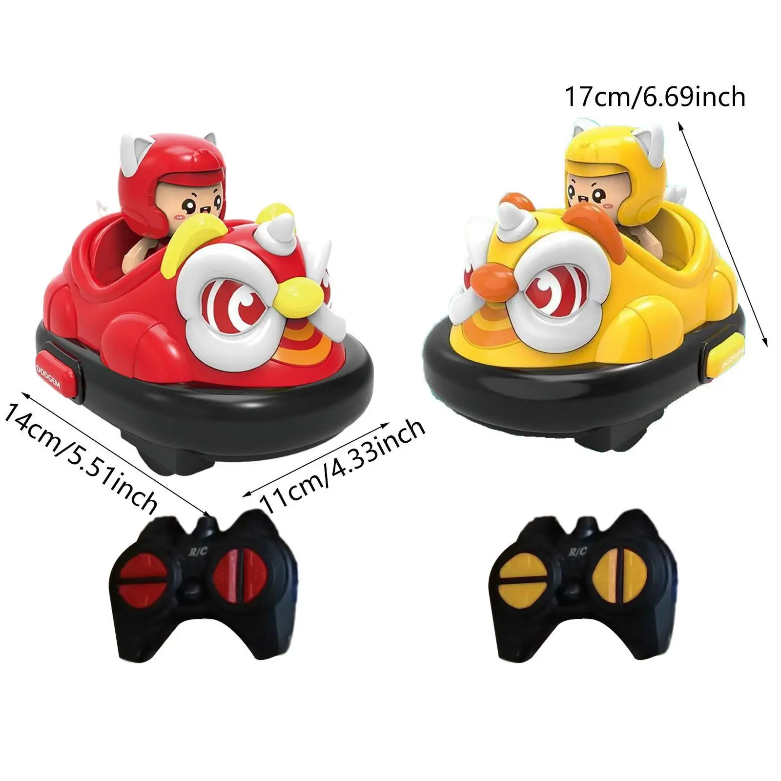 2Pcs Remote Control Cars RC Cars Set Creative Cartoon for Children Age 3 4 5 6